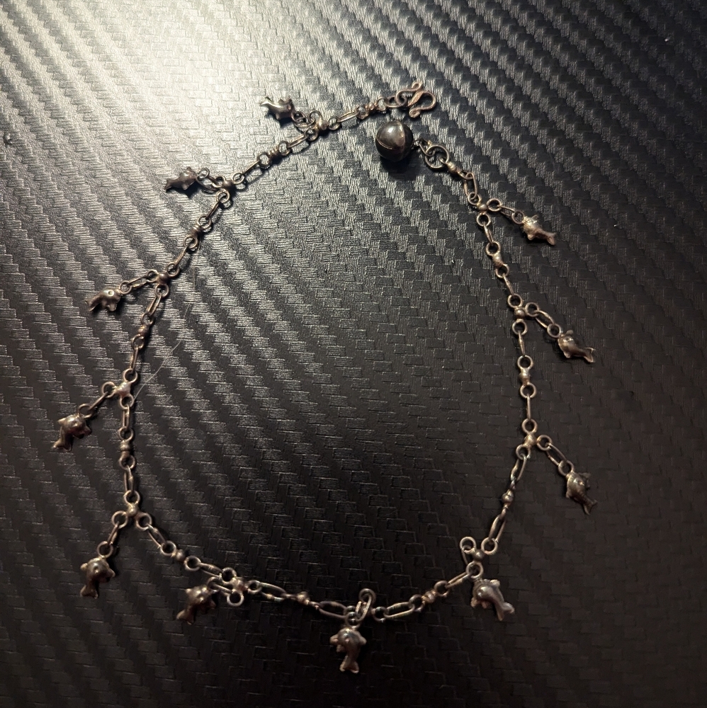Sterling Silver Dolphin Bell Charm Bracelet